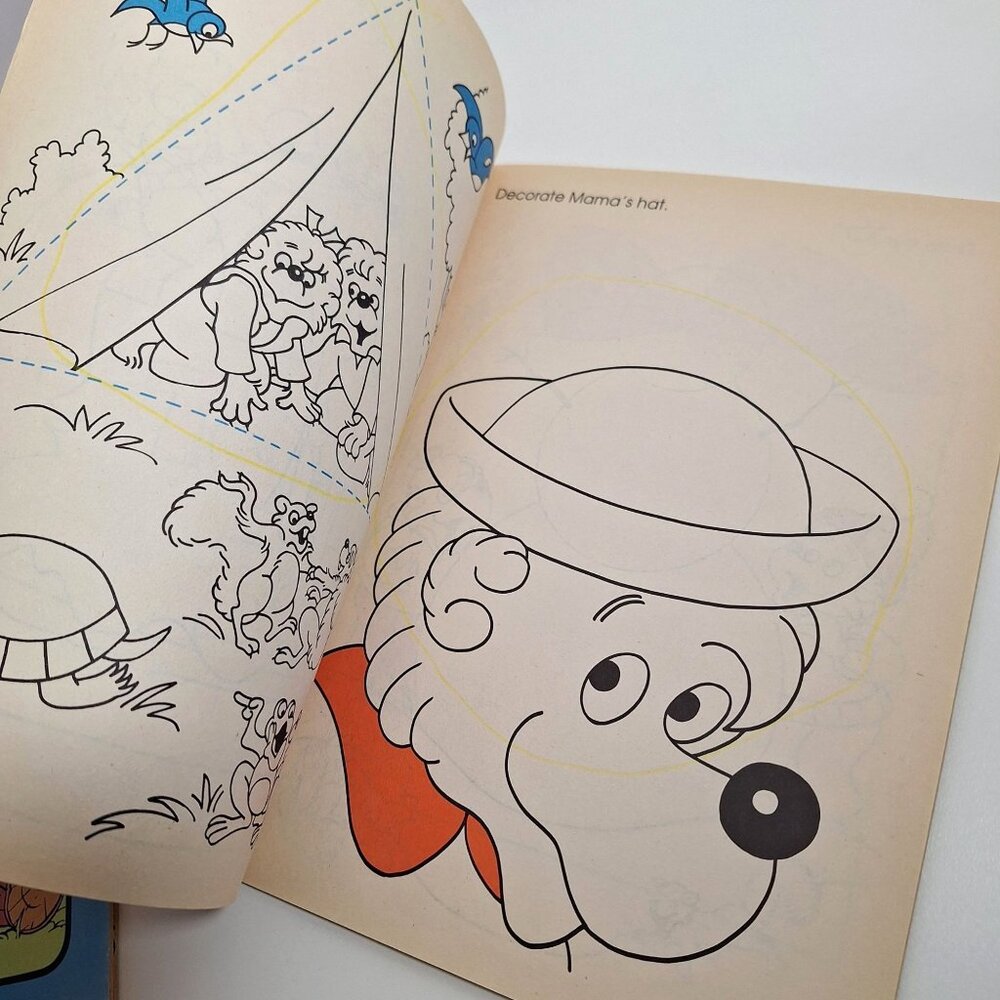 Berenstain Bears Mini-Boxes To Color Bigpaw Punch-Out Finish Picture Vintage - Picture 13 of 15